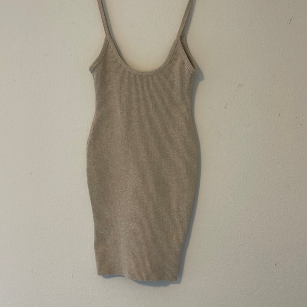Fashion nova tan dress